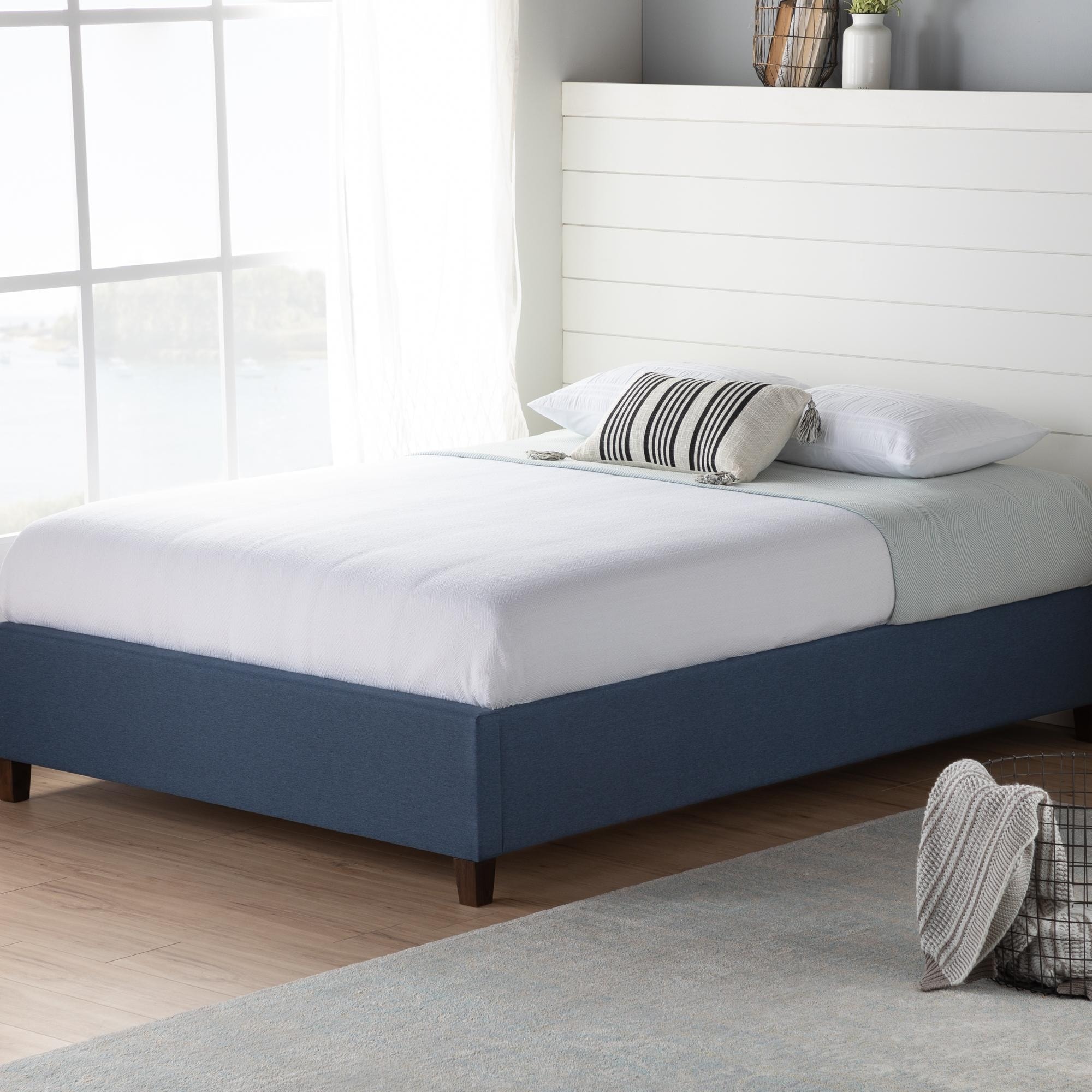 Brookside Ava Upholstered Platform Bed with Slats On Sale Bed